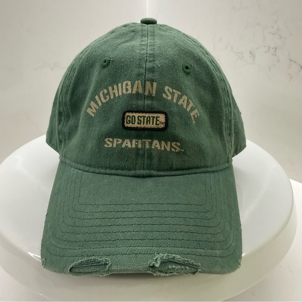 Michigan State Go State Spartans distressed strapback hat
